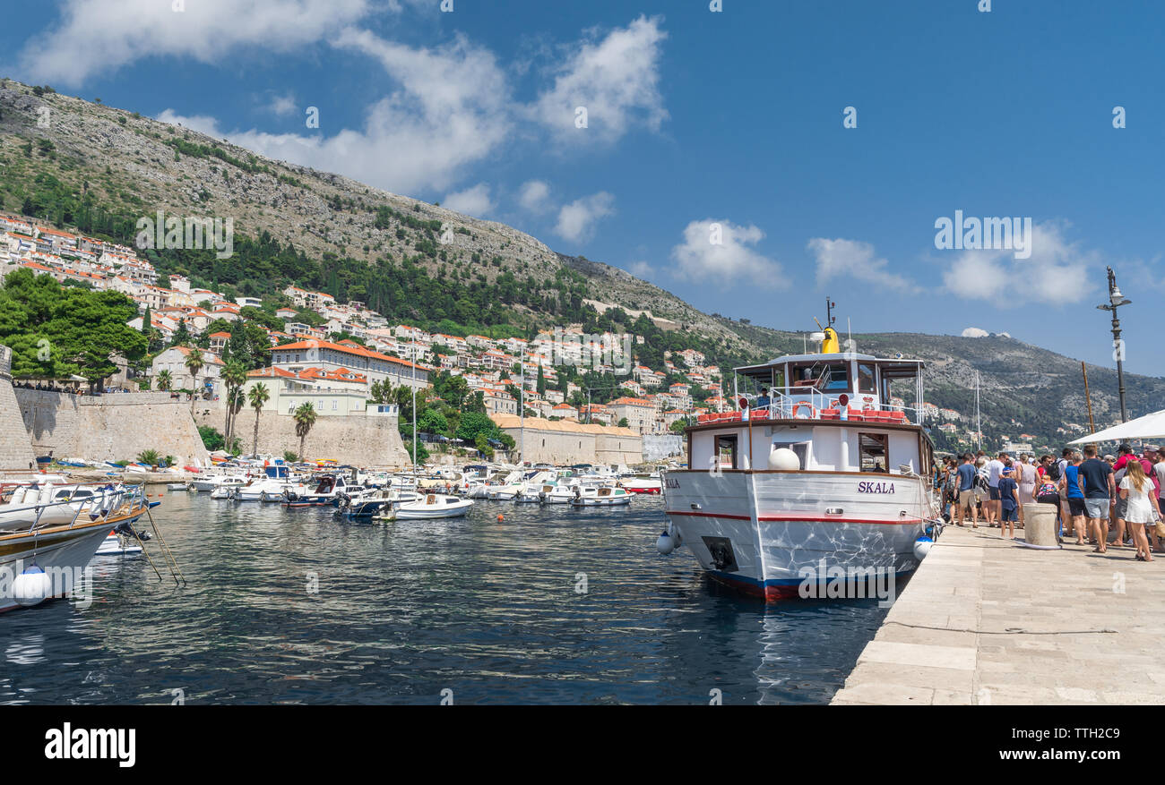 Puerto viejo de Dubrovnik, Croacia Foto de stock