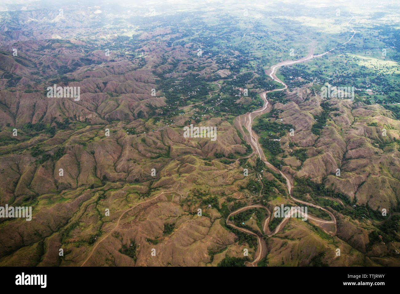 Vista aérea del espectacular paisaje Foto de stock