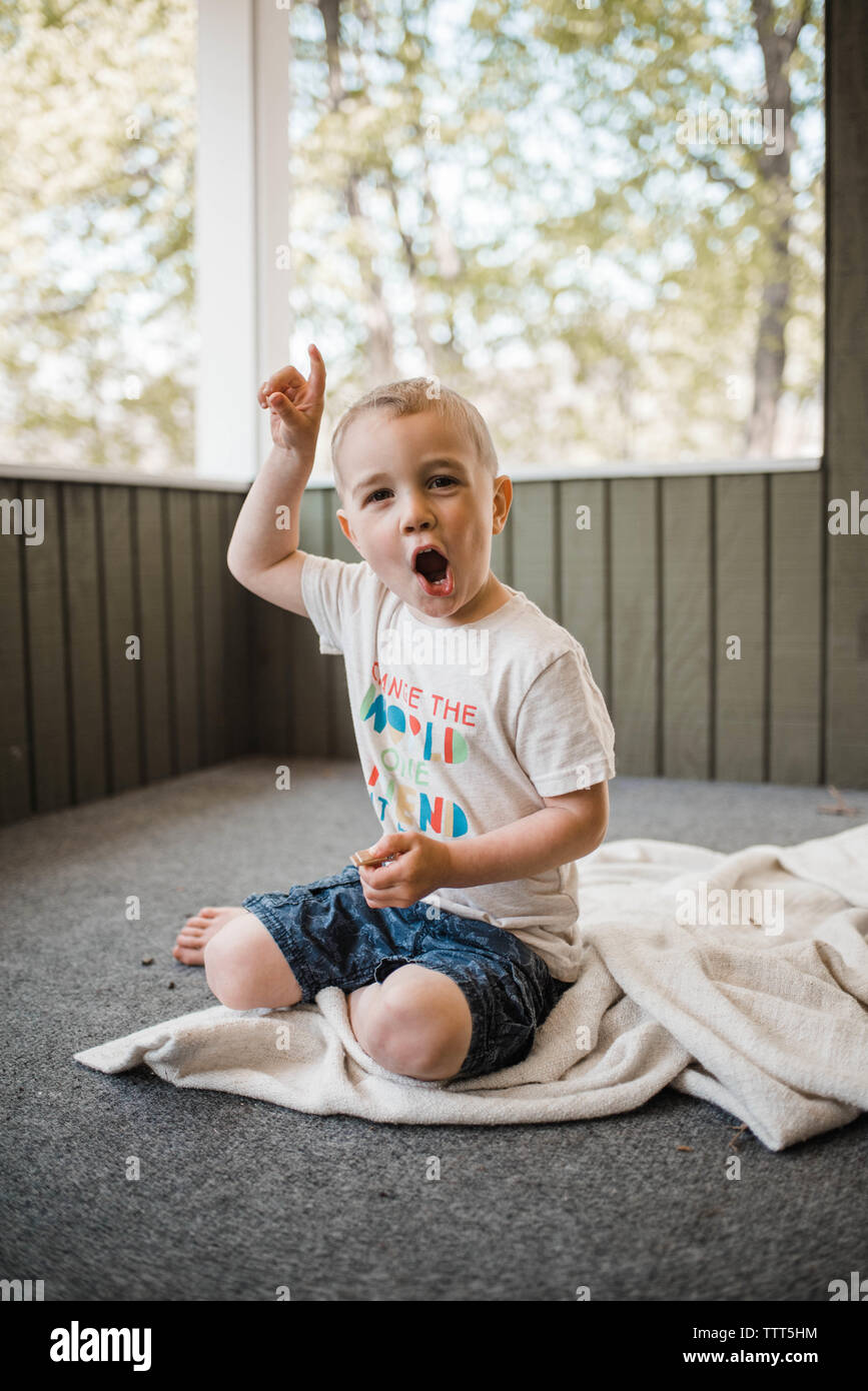 Goofy boy. Foto de stock