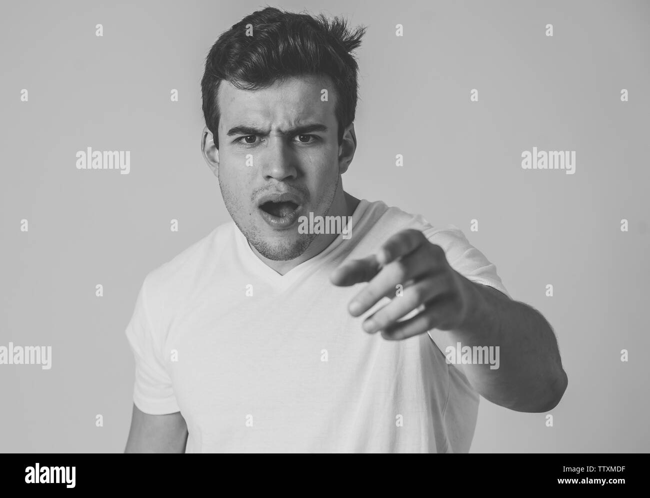 Reacción de sorpresa Imágenes de stock en blanco y negro Alamy