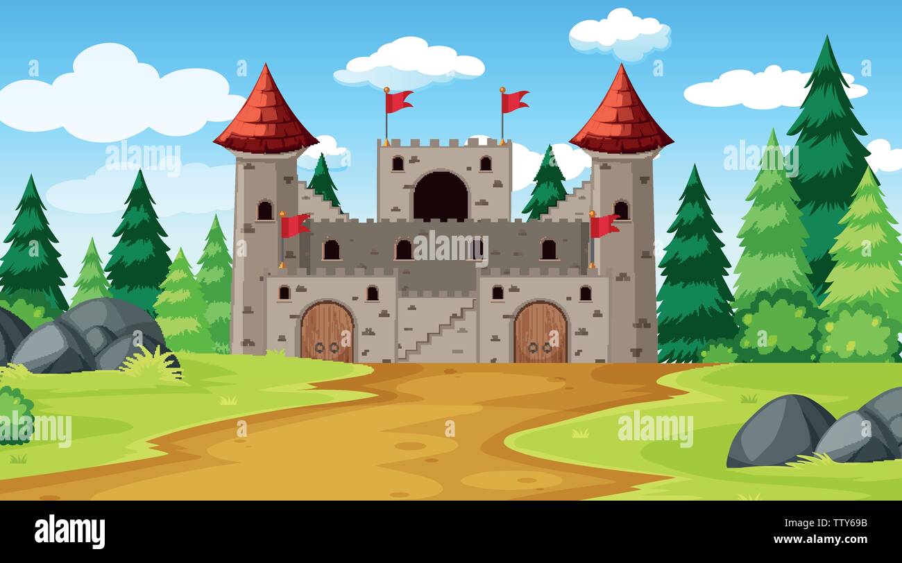 Fondo del castillo Imágenes vectoriales de stock - Alamy