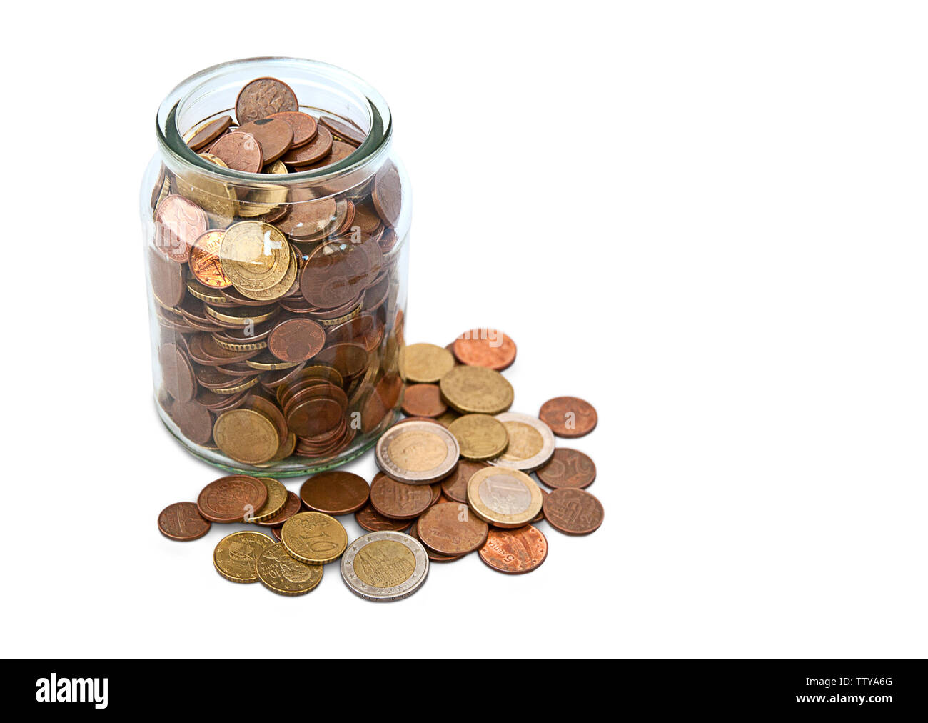 Bote de monedas Fotografía de stock - Alamy