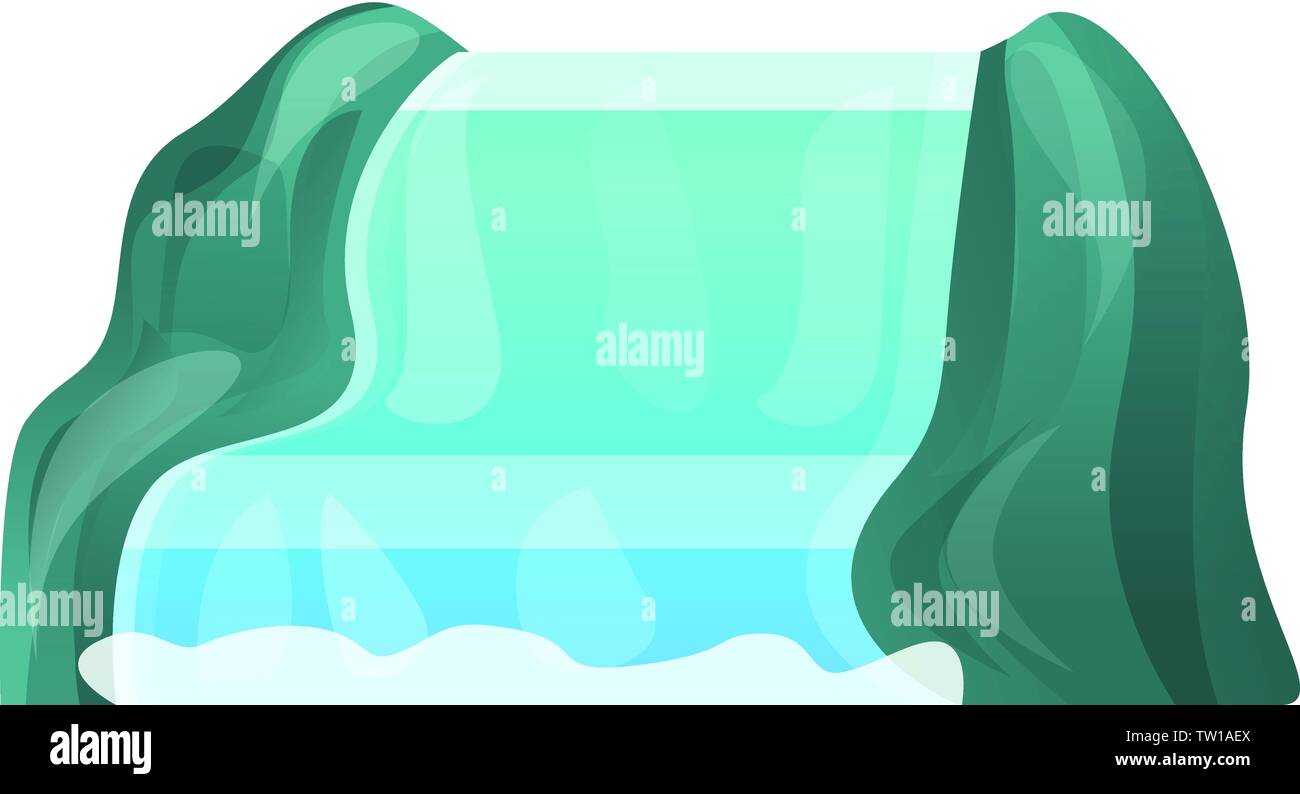 Icono de cascada. Caricatura de Cascade icono vectoriales para diseño web aislado sobre fondo blanco. Ilustración del Vector