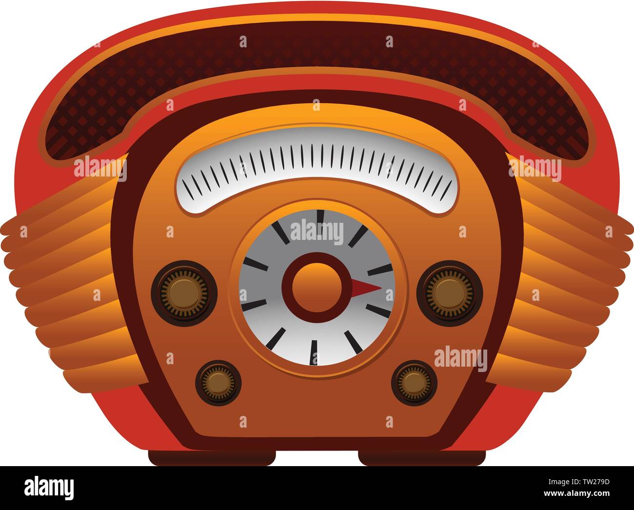 Icono de radio americana. Caricatura de radio americana icono vectoriales  para diseño web aislado sobre fondo blanco Imagen Vector de stock - Alamy