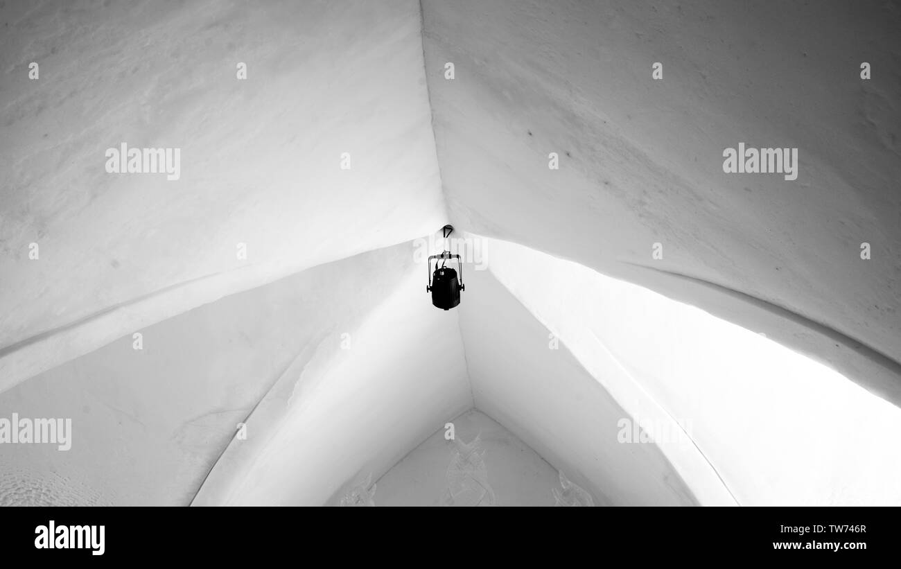 El interior del Hotel de Hielo en Quebec Foto de stock