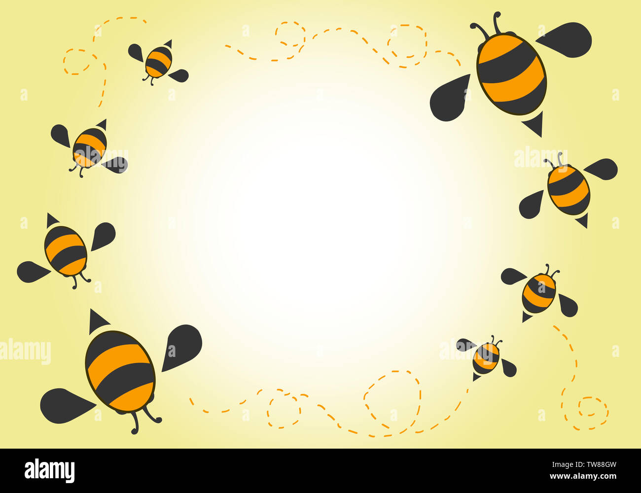 Las abejas de fondo de dibujos animados Fotografía de stock - Alamy