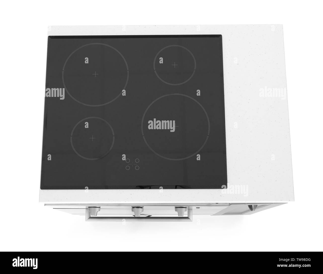 Estufa eléctrica con horno sobre fondo blanco Fotografía de stock - Alamy