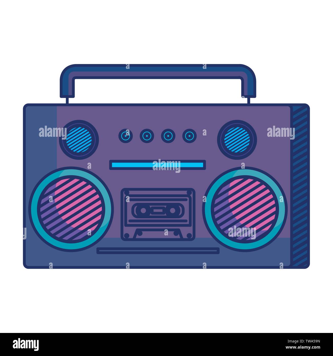 Icono de reproductor de radio de música antigua Imagen Vector de stock -  Alamy