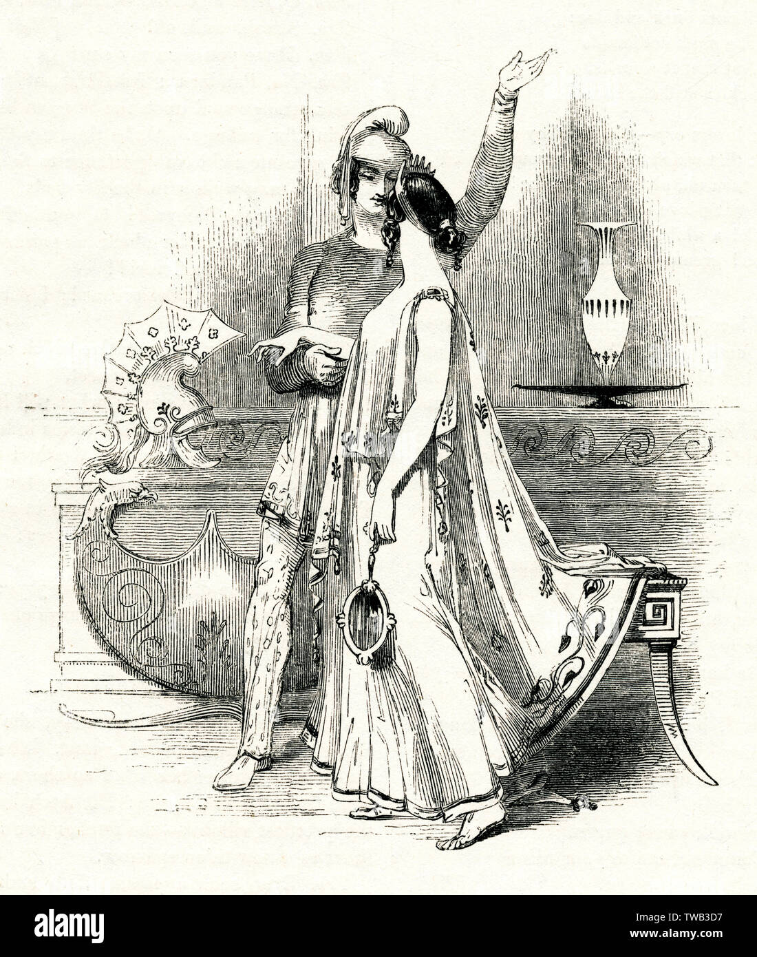Ilustración, Troilus y Cressida, de William Shakespeare Foto de stock