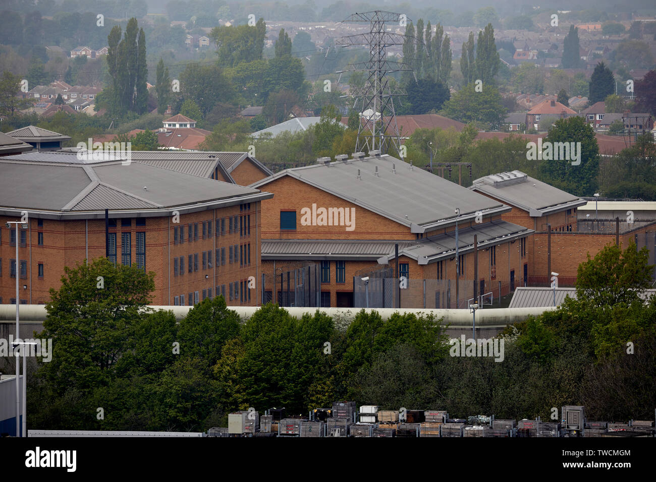 HM Prisión Doncaster, es un hombre de la categoría B de las cárceles privadas, ubicadas en la zona Marshgate de Doncaster, en el sur de Yorkshire, Inglaterra. La cárcel es opera Foto de stock