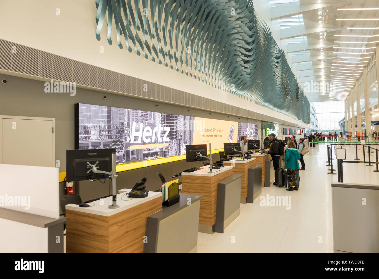 Alquiler de coches Hertz / recepción Recepción en el Chicago O'Hare