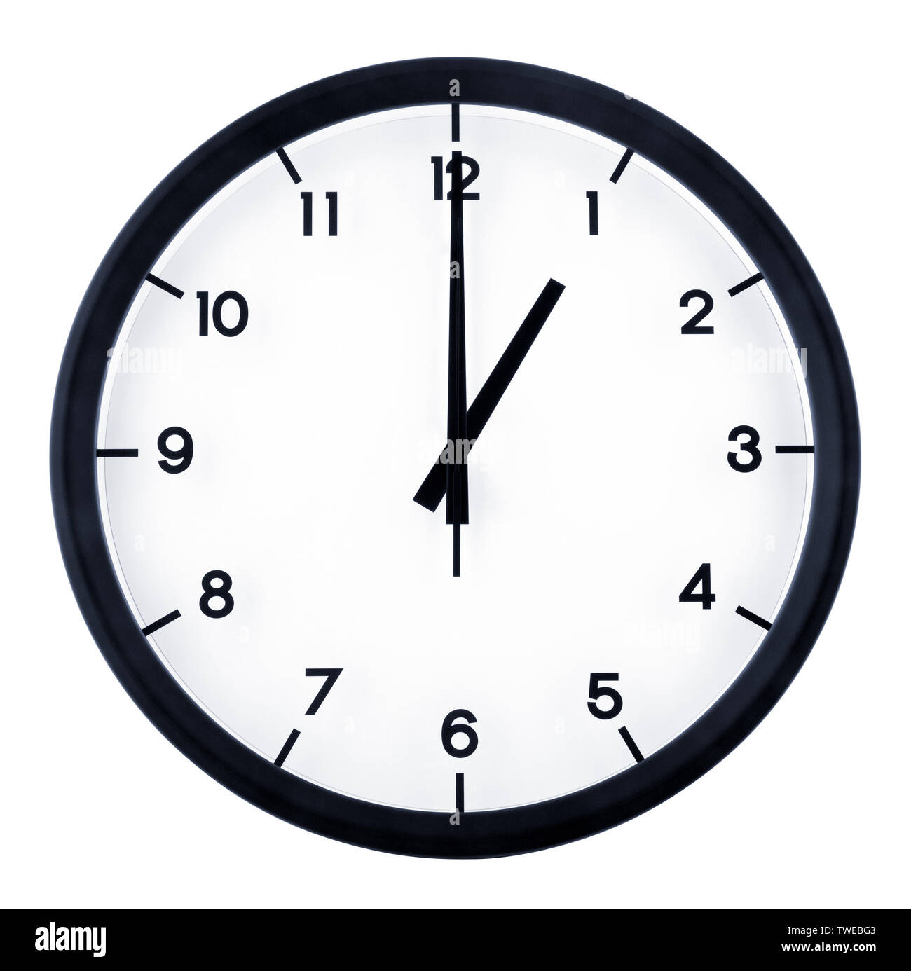 Reloj analógico clásico apuntando a 1 o'clock, aislado sobre fondo blanco  Fotografía de stock - Alamy