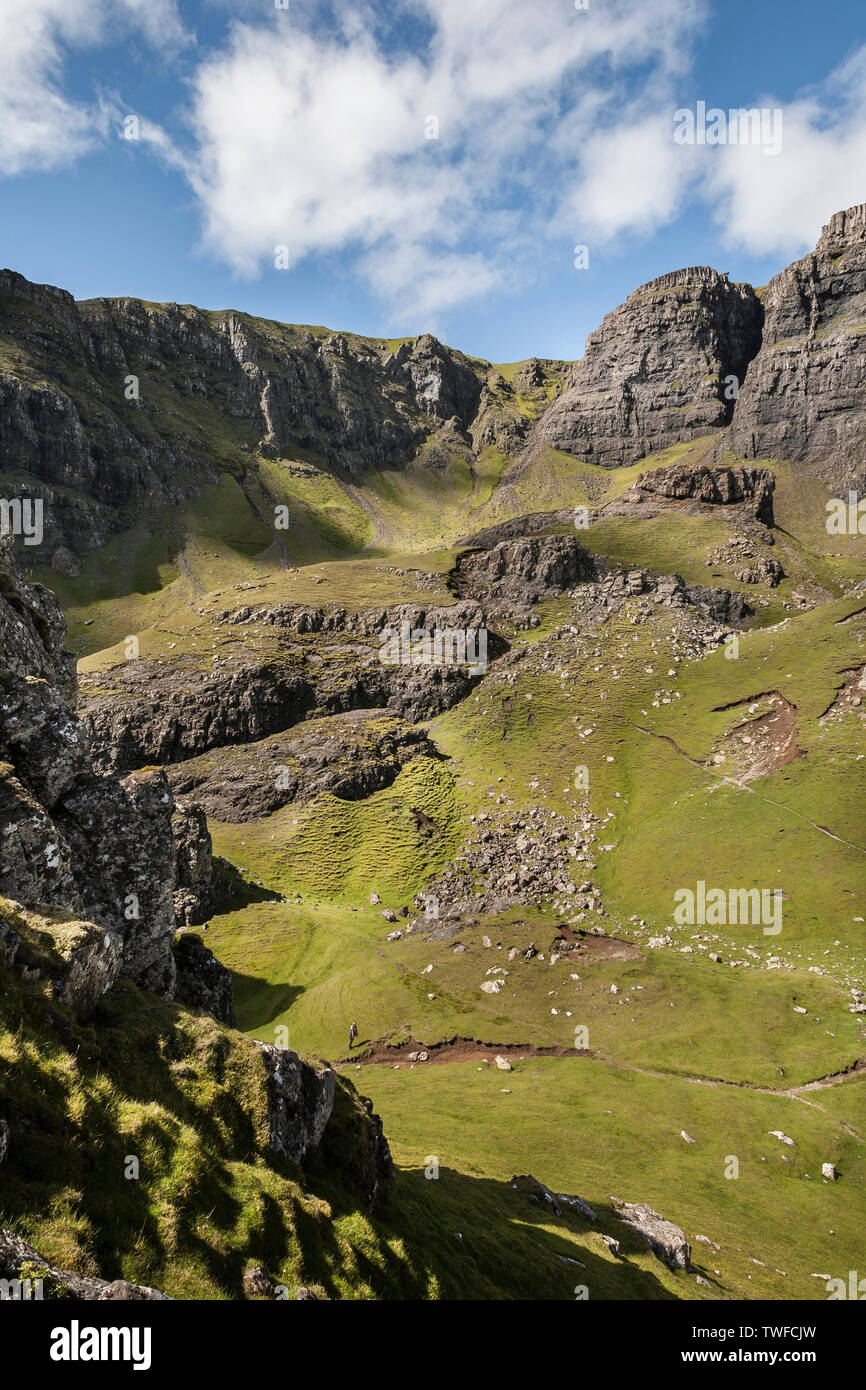 El Cañón de Storr, en Trotternish en la Isla de Skye. Foto de stock