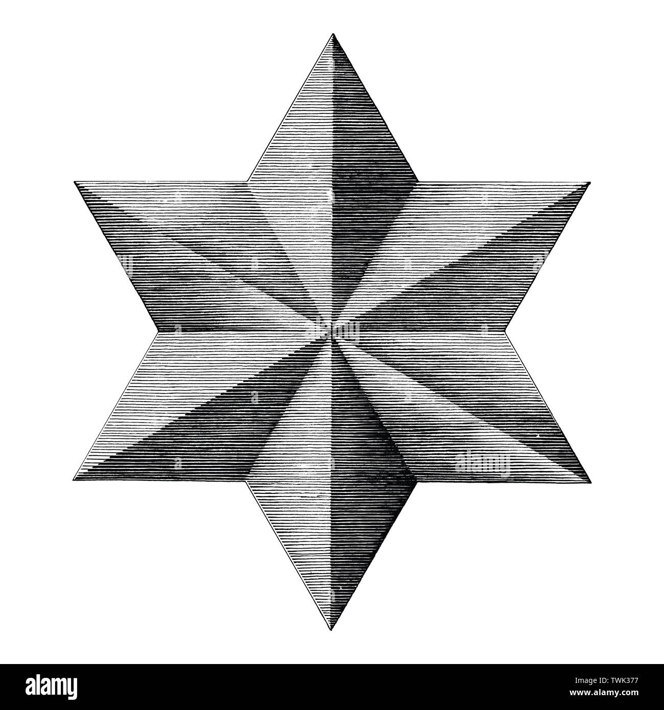 Estrella de seis puntas Imágenes vectoriales