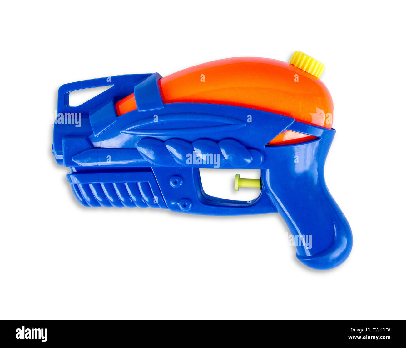 Revólver de juguete azul de plástico, vista lateral Fotografía de stock -  Alamy