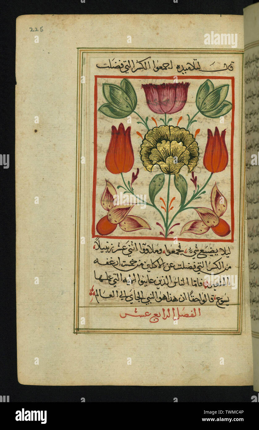 Este Iluminado E Ilustrado Manuscrito árabe De Los Evangelios De Mateo Matt Mark Marquês Lucas Lq Y John Yann Fue Copiado En Egipto Por Ilys Bsim Khr Bazz Rhib Fotografía De Stock<script async src=
