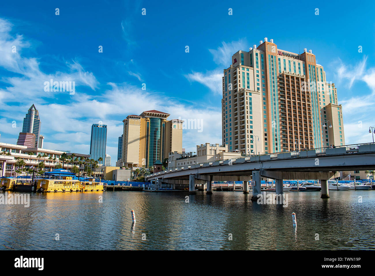 La Bahía de Tampa, Florida. El 28 de abril de 2019 . S la isla Harbor