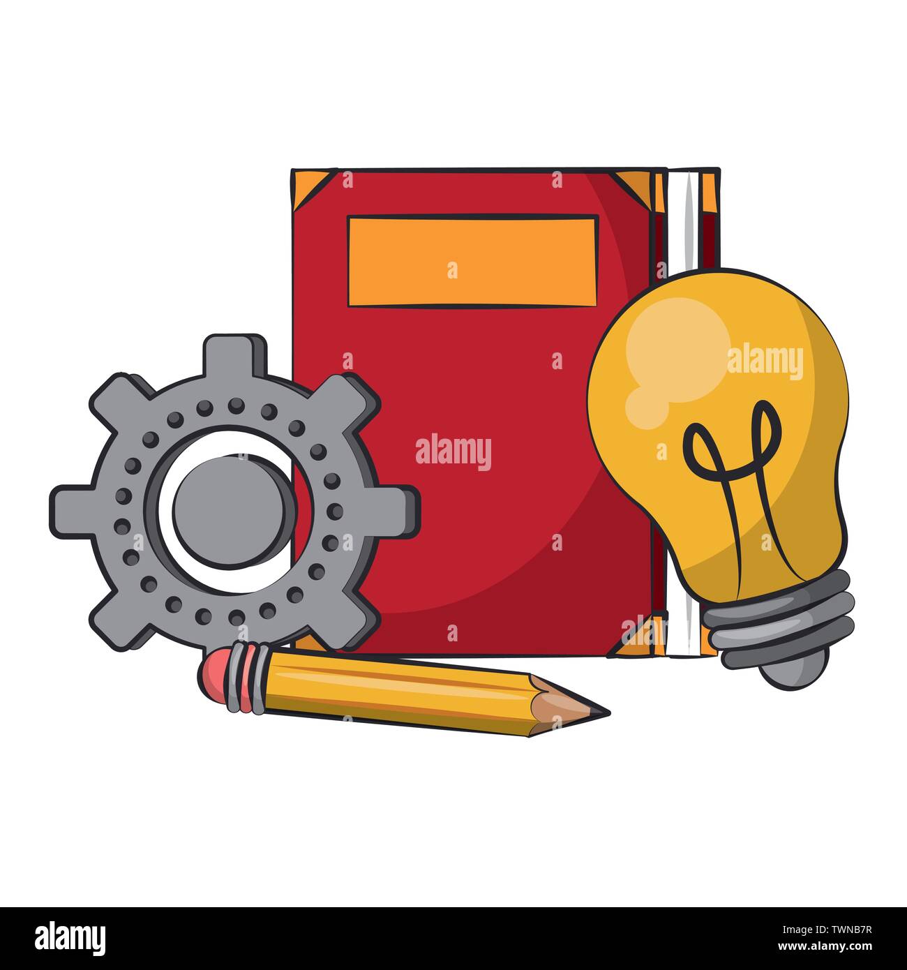 El conocimiento y la educación libros de dibujos animados Imagen Vector de  stock - Alamy
