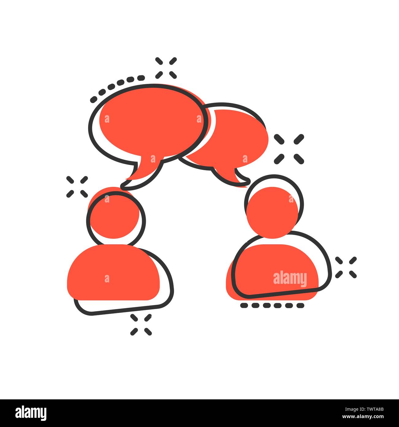 Hablar Chat Icono De Signo En El Comic De Estilo Dialogo De Burbuja Cartoon Vectoriales Ilustracion Sobre Fondo Blanco Aisladas Discusion De Grupo Concepto Empresarial Del Boton S Imagen Vector De Stock