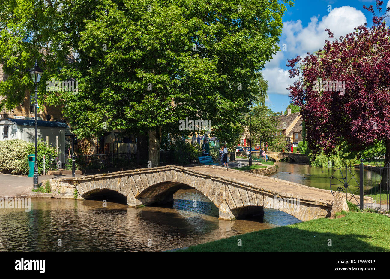 Bourton sobre el agua. Foto de stock