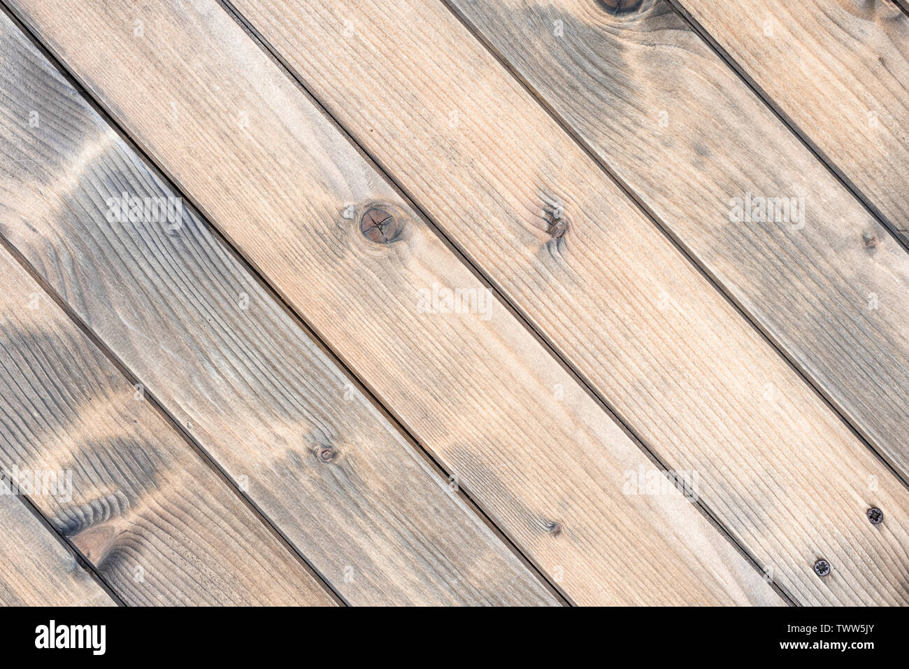 La Textura De Los Tablones De Una Vieja Mesa De Madera En Colores Calidos Fijadas Con Tornillos De Color Bronce Vintage De Fondo De Madera De Estilo Rustico Fotografia De Stock
