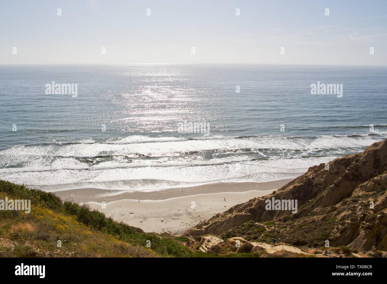 Mirador de la playa negra en La Jolla, California Foto de stock