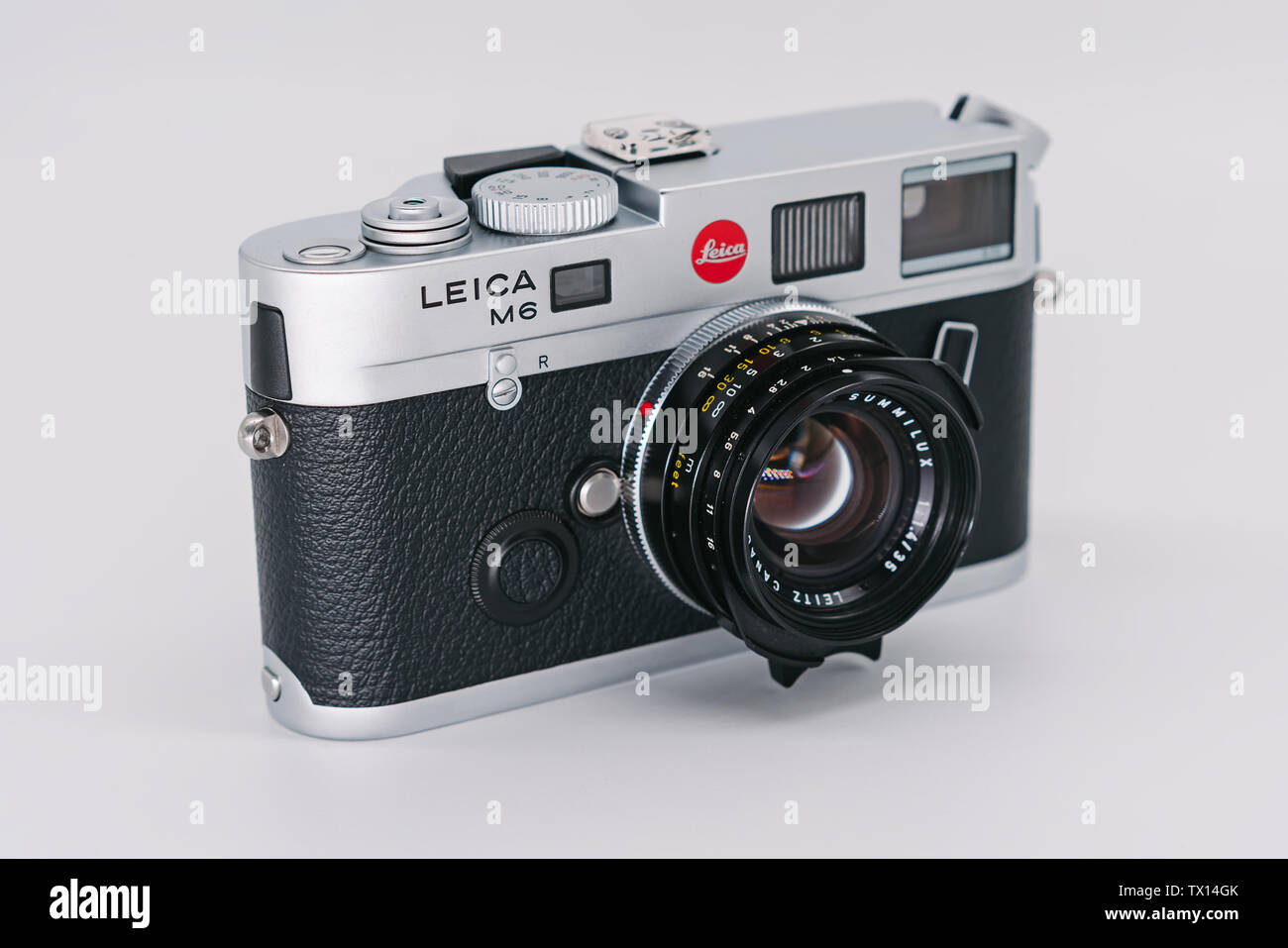 135mm pura mecánica manual cámara Leica Leica M6 Foto de stock