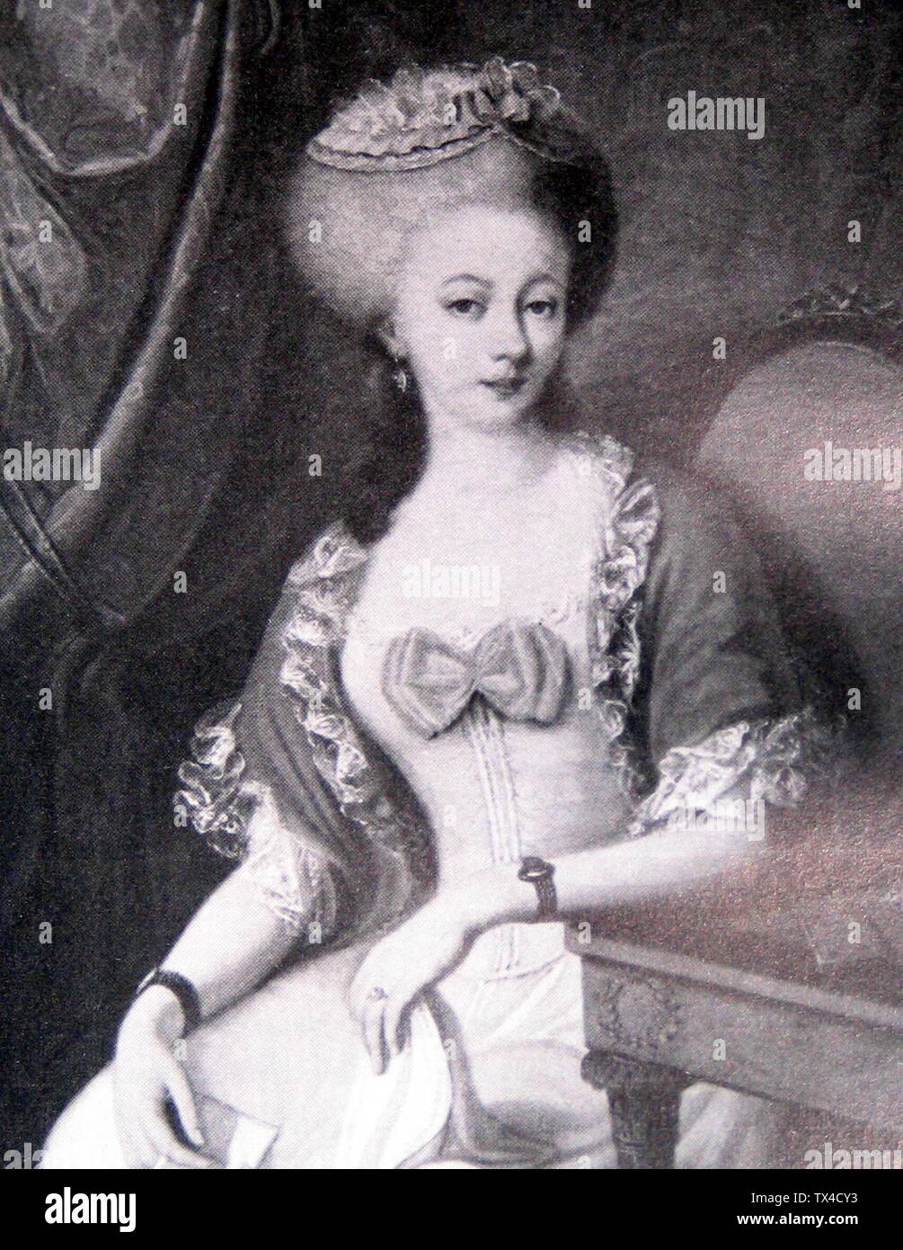 Retrato de Giulia Alfieri; fecha del siglo XVIII QS:P571,+1750-00-00T00:00:00Z/7; Foto de stock