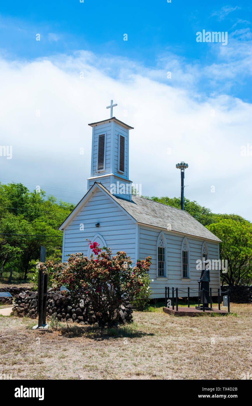 Hawai, la isla de Molokai, la iglesia de San José Foto de stock