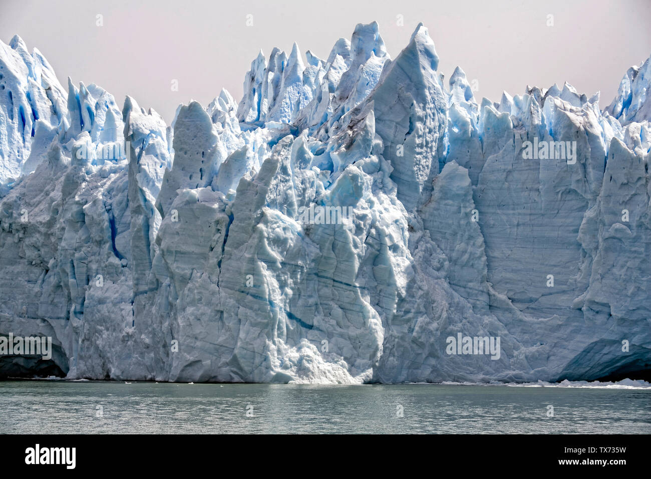 El Glaciar en El Calafate, Patagonia, Argentina Foto de stock
