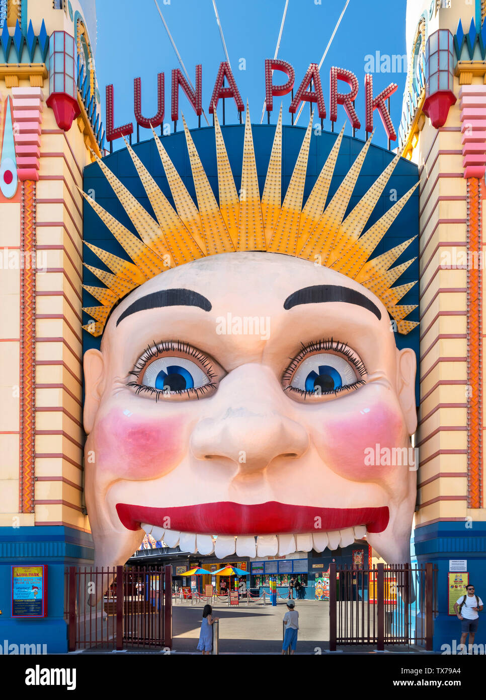 Entrada al parque de atracciones Luna Park, Milsons Point, Sydney, New
