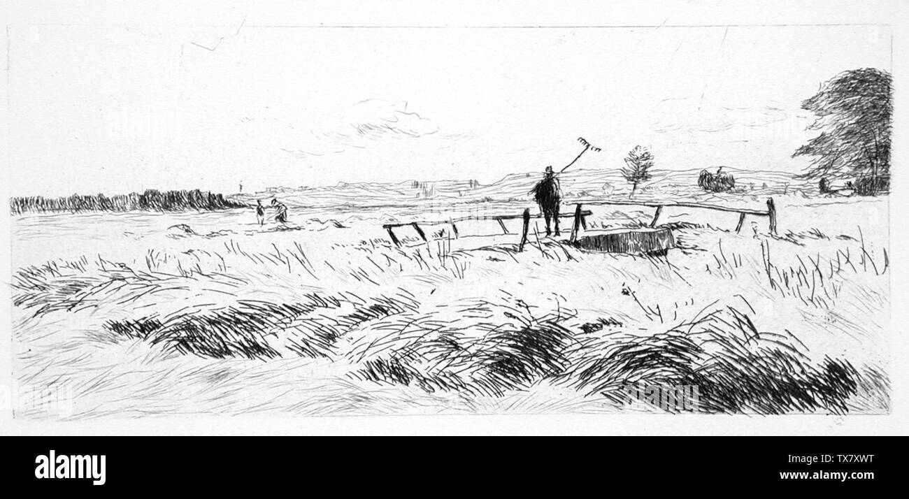 Paisaje; Alemania, alrededor de 1897 Alternate Landschaft volumen, número,  página: 5, no 1 (1899); página siguiente 44 impresiones; grabados grabados  sobre papel de paloma placa: 3 x 6 5/8 pulg. (7.62 x