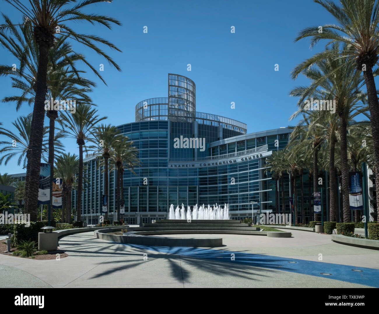 El Centro de Convenciones de Anaheim, Anaheim, Los Ángeles, California, Estados Unidos. Foto de stock