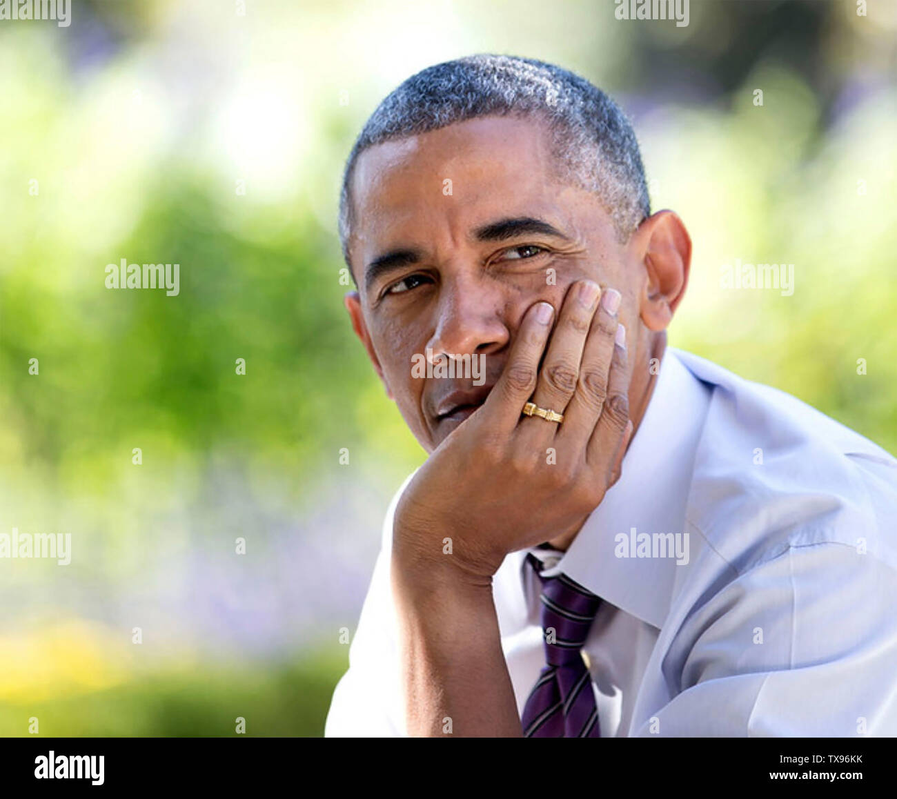 BARACK OBAMA como 44º Presidente de los Estados Unidos alrededor de 2012. Foto: Casa Blanca Foto de stock