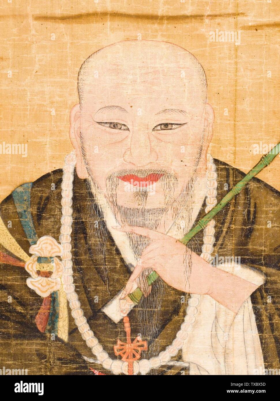 Retrato del Gran Monje Sa'myeong (imagen 3 de 4); Corea, coreano, dinastía Joseon (1392-1910), pintura de finales del siglo 19 Panel, tinta y color en cáñamo Imagen: 35 1/2 x 23 pulgadas. (90.17 x 58.42 cm); montaje: 38 3/8 x 25 7/8 pulg. (97.47 x 65.72 cm); bastidor: 39 7/8 x 27 3/8 pulg. (101.28 x 69.53 cm) Adquirido con Museum Funds (M. 20.15.8) Korean Art; a finales del siglo XIX fecha QS:P571,+1850-00-00T00:00:00Z/7,P4241,Q40719766; Foto de stock