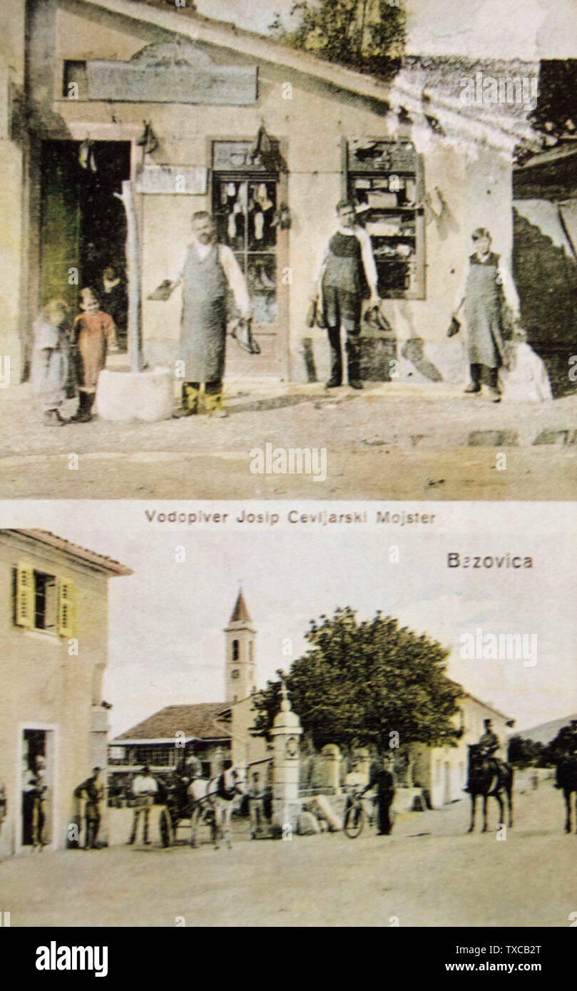 SlovenÅ¡Äina: Razglednica Bazovice.; principios del siglo 20 fecha QS:P,+1950-00-00T00:00:00Z/7; https://www.flickr.com/photos/rimljancek/8656611079; Desconocido; Foto de stock