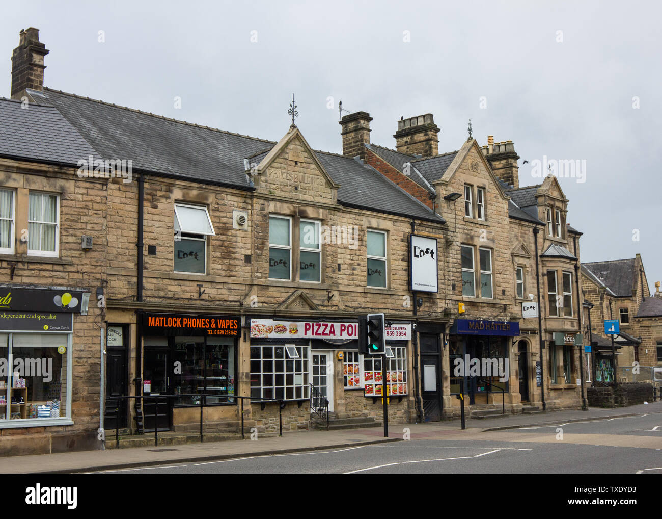 Street View muestra impresionante edificio en Matlock, Derbyshire, Reino Unido Foto de stock