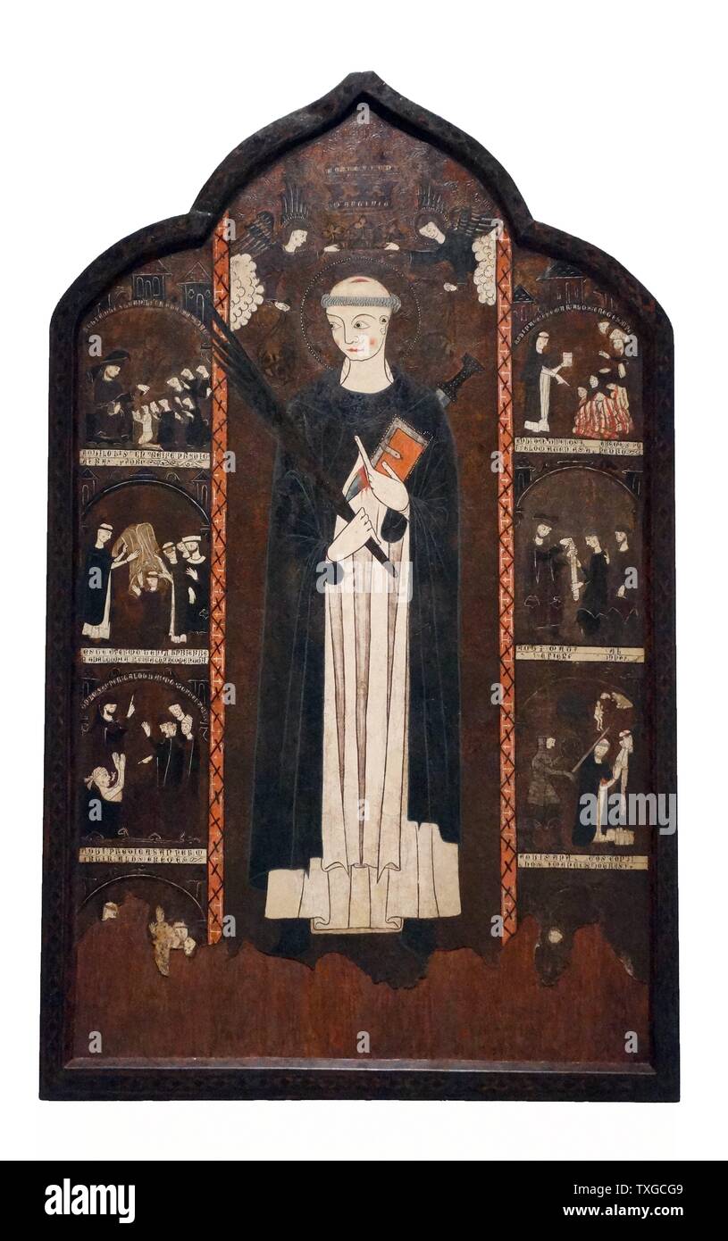 El altar de San Pedro Mártir por Anónimo. Fecha siglo 10 Foto de stock