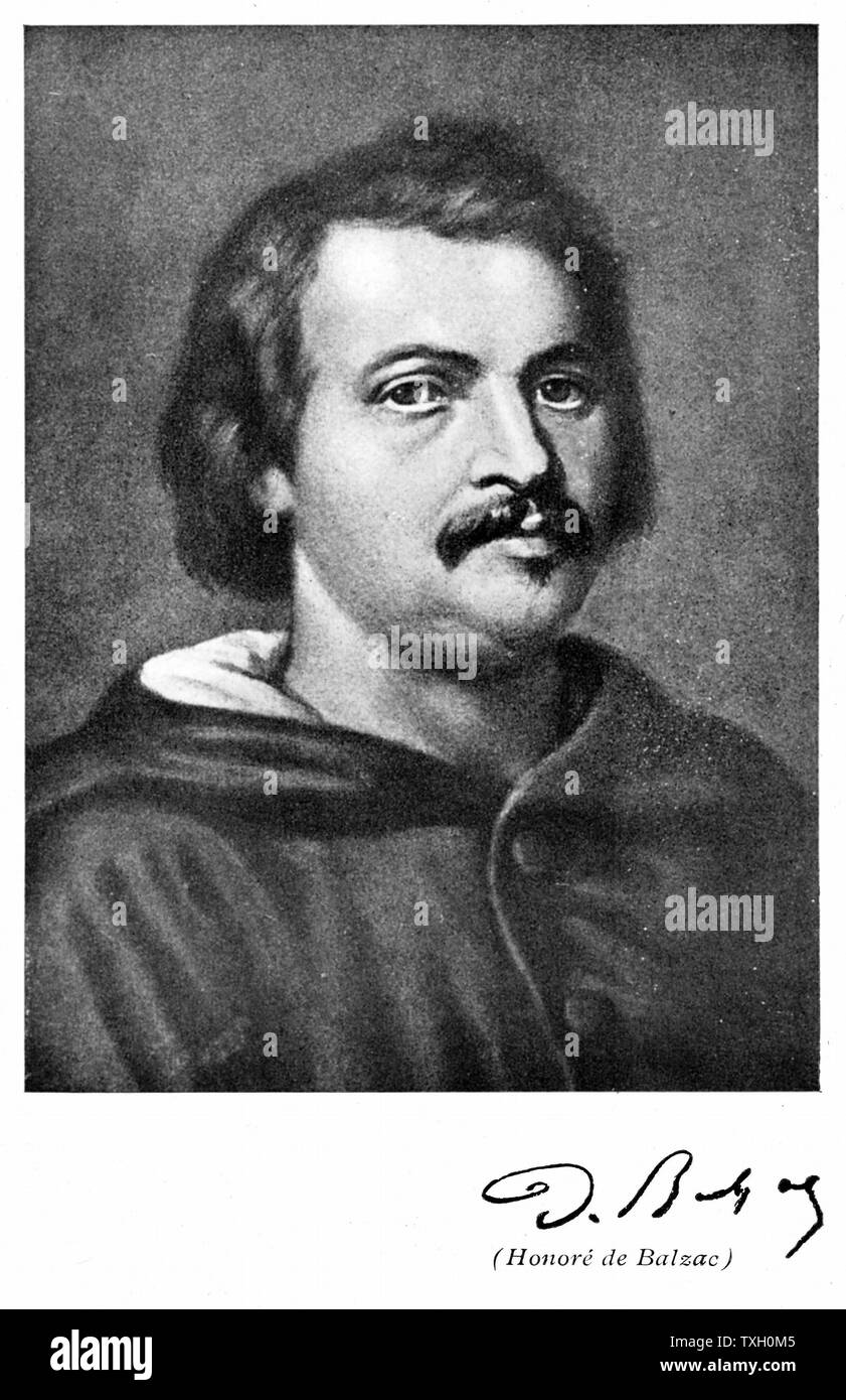 Honoré de Balzac (1799-1850), novelista francés y crítico literario Foto de stock