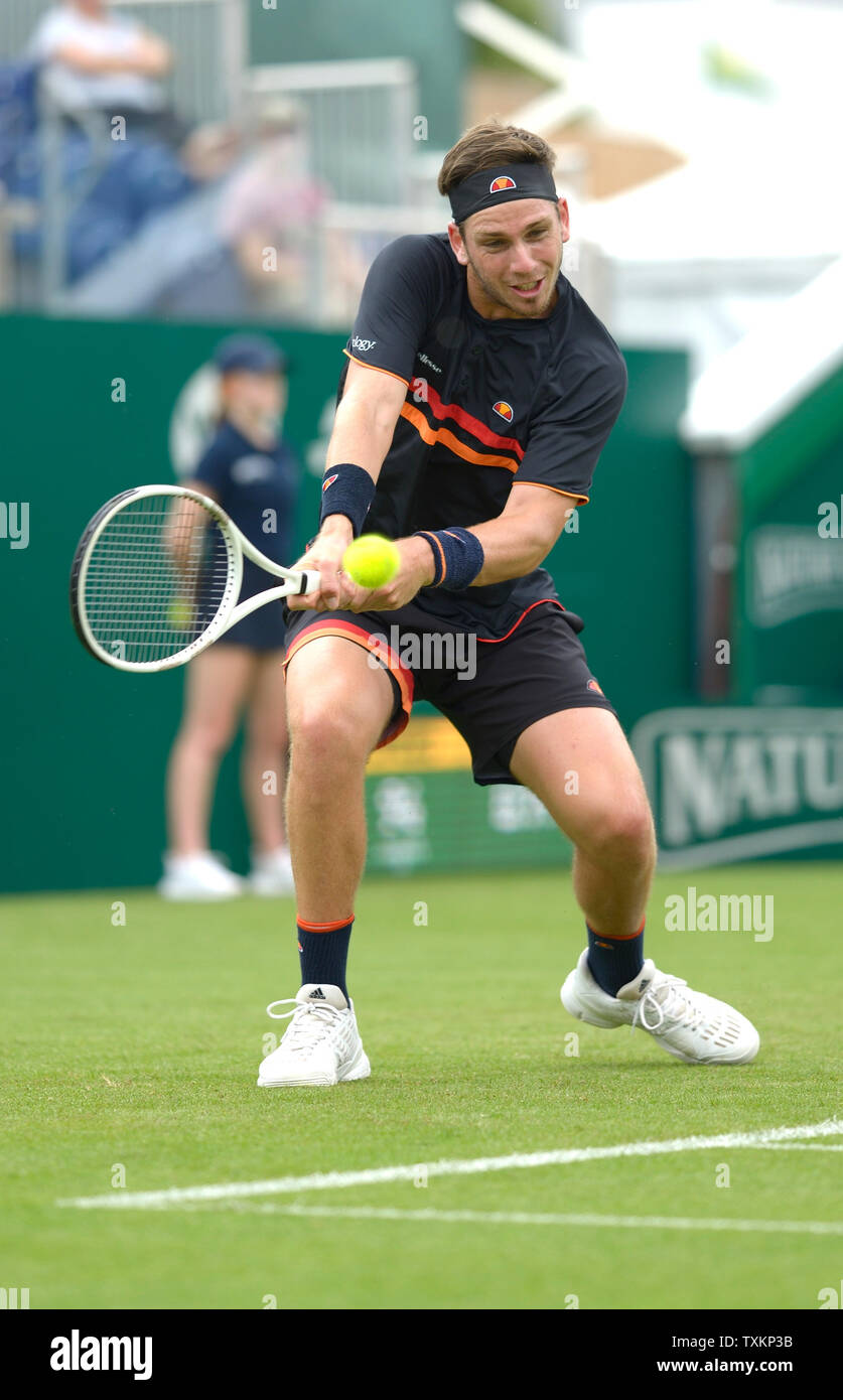 Cameron Norrie (GBR) en Eastbourne, Reino Unido. El 25 de junio, 2019. Nature Valley International tennis en Devonshire Park. Foto de stock