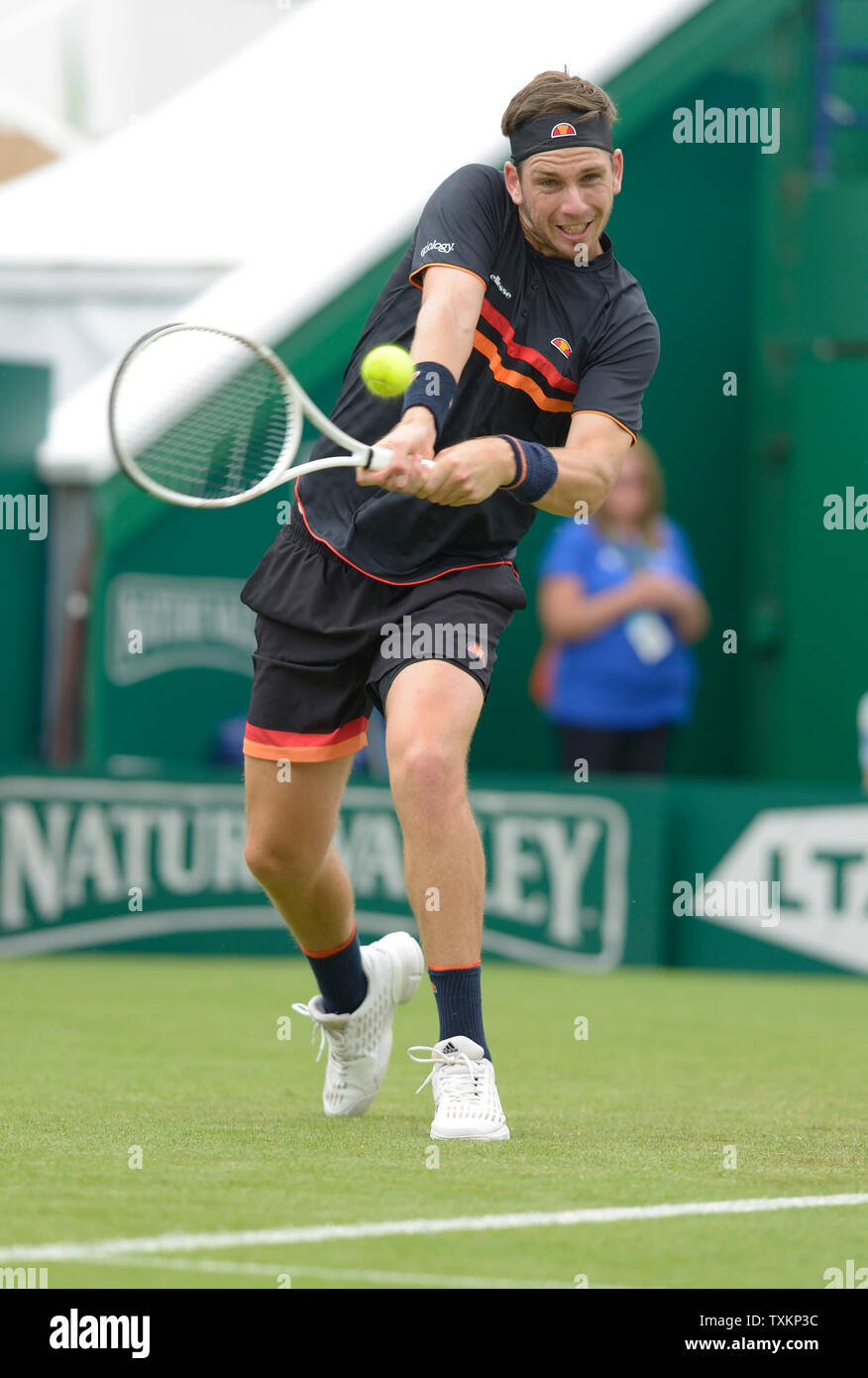 Cameron Norrie (GBR) en Eastbourne, Reino Unido. El 25 de junio, 2019. Nature Valley International tennis en Devonshire Park. Foto de stock