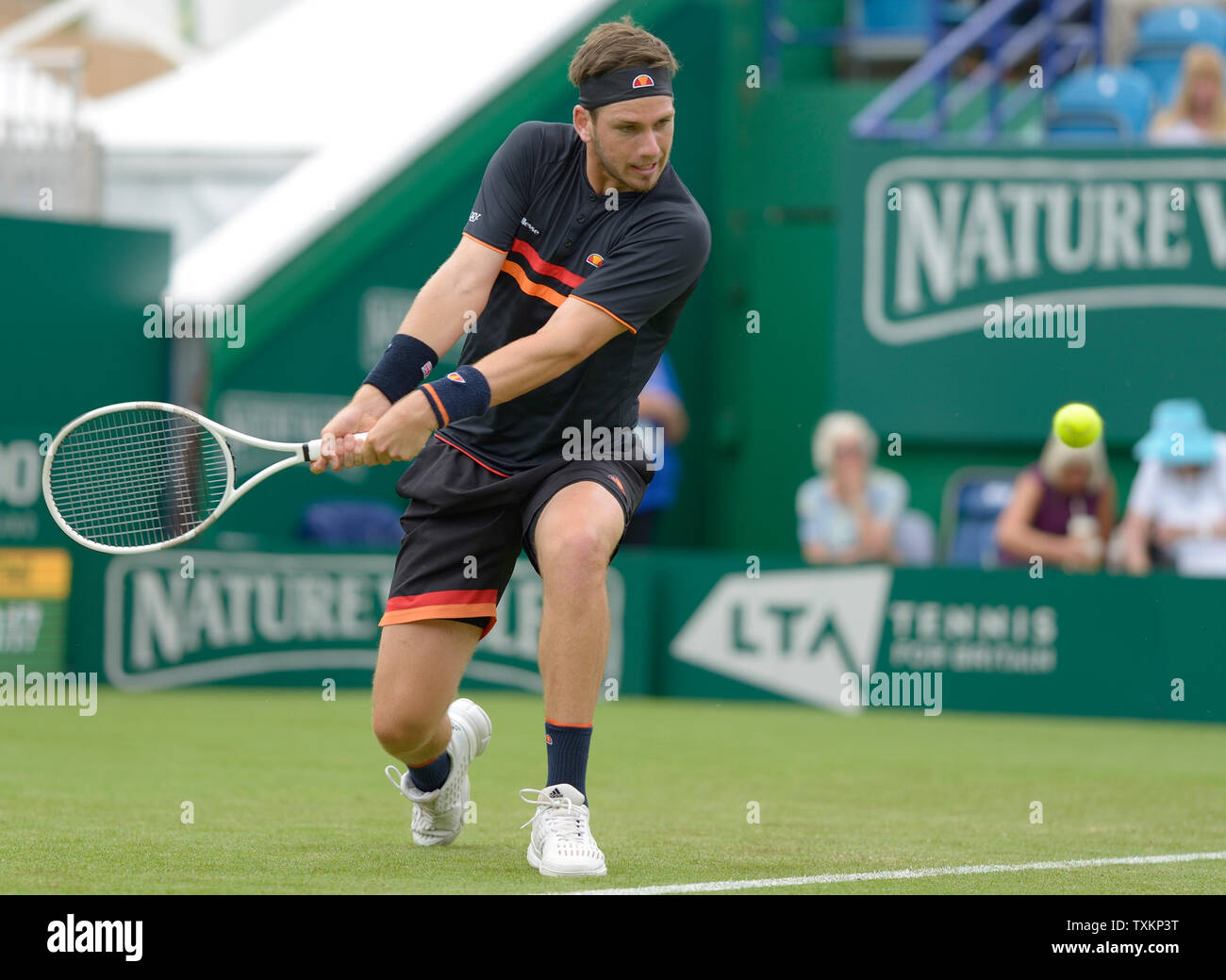 Cameron Norrie (GBR) en Eastbourne, Reino Unido. El 25 de junio, 2019. Nature Valley International tennis en Devonshire Park. Foto de stock