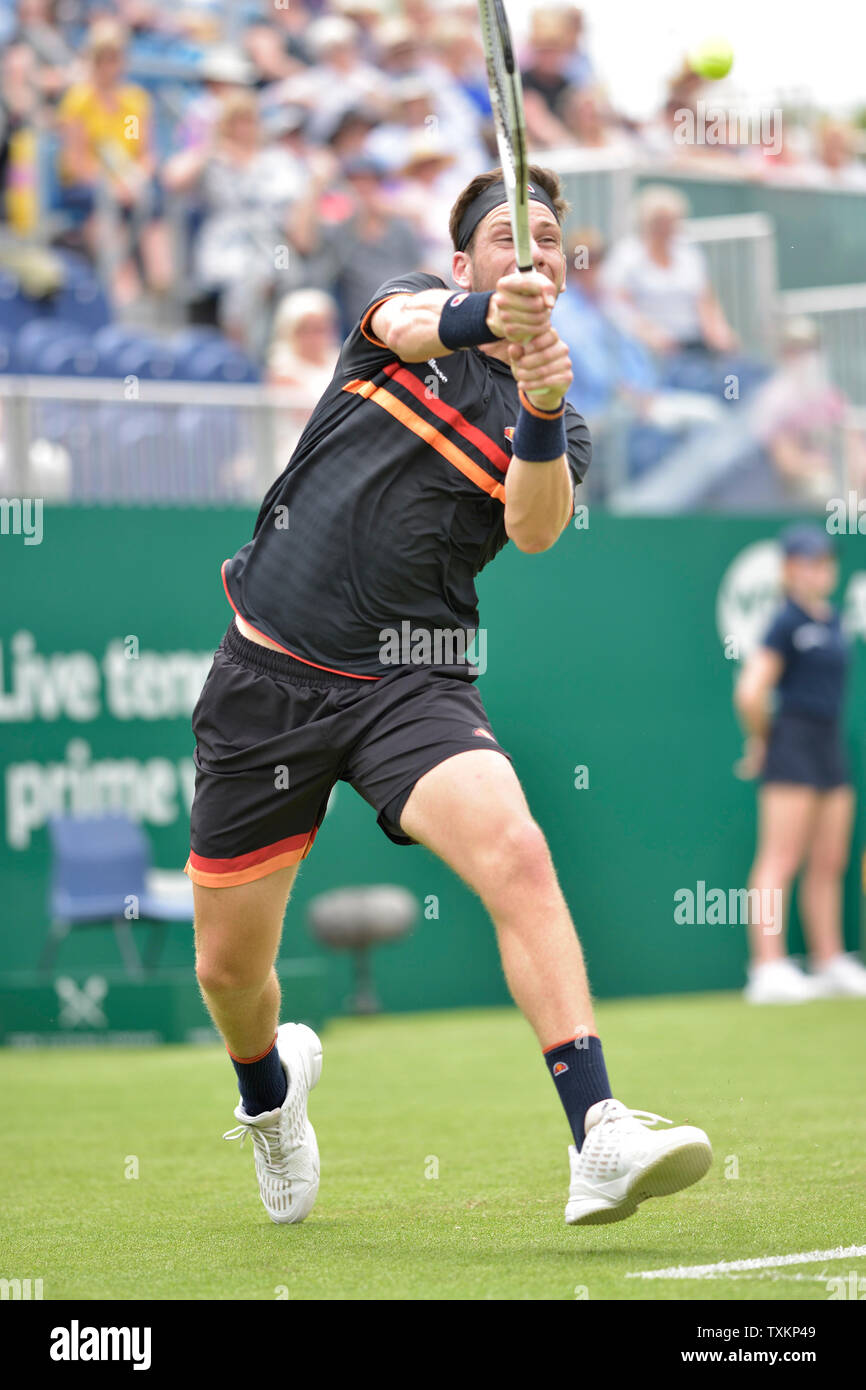 Cameron Norrie (GBR) en Eastbourne, Reino Unido. El 25 de junio, 2019. Nature Valley International tennis en Devonshire Park. Foto de stock