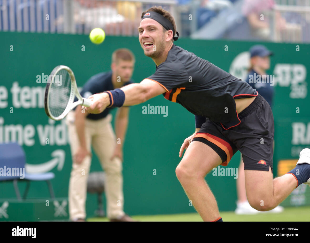 Cameron Norrie (GBR) en Eastbourne, Reino Unido. El 25 de junio, 2019. Nature Valley International tennis en Devonshire Park. Foto de stock