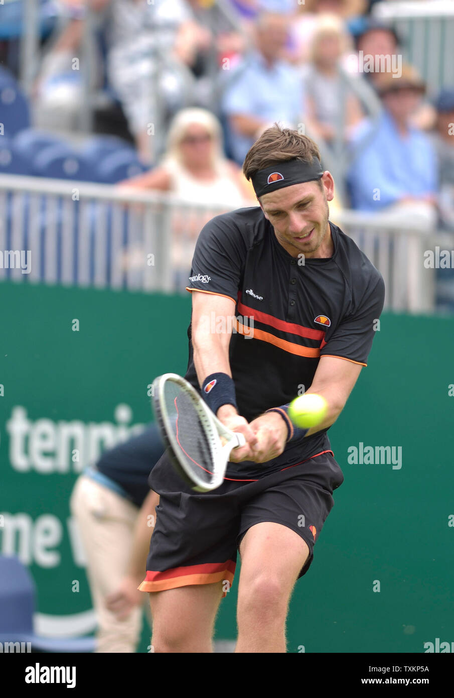 Cameron Norrie (GBR) en Eastbourne, Reino Unido. El 25 de junio, 2019. Nature Valley International tennis en Devonshire Park. Foto de stock