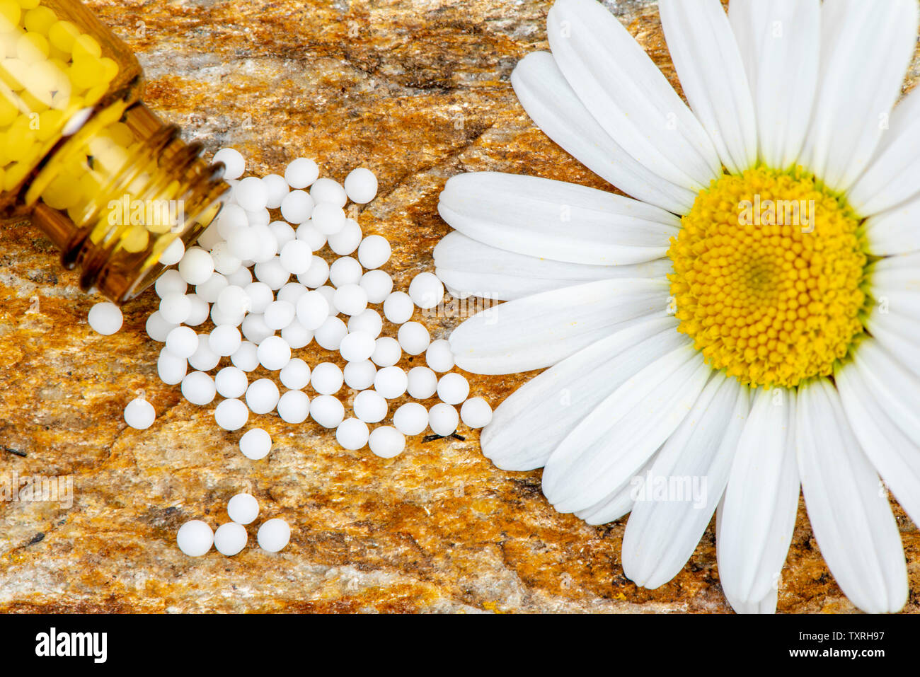 La medicina alternativa con la homeopatía Foto de stock