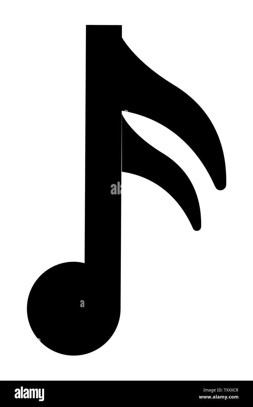 Silueta de nota musical, el sonido de diseño Pentagram melodía arte y