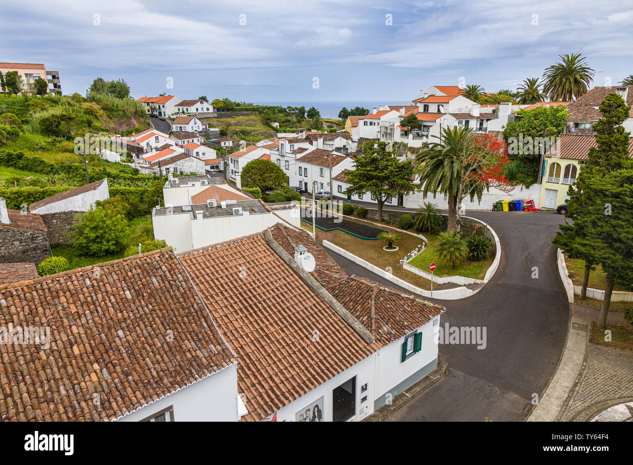 Opiniones del nordeste de la isla de Sao Miguel, Azores, Portugal Foto de stock