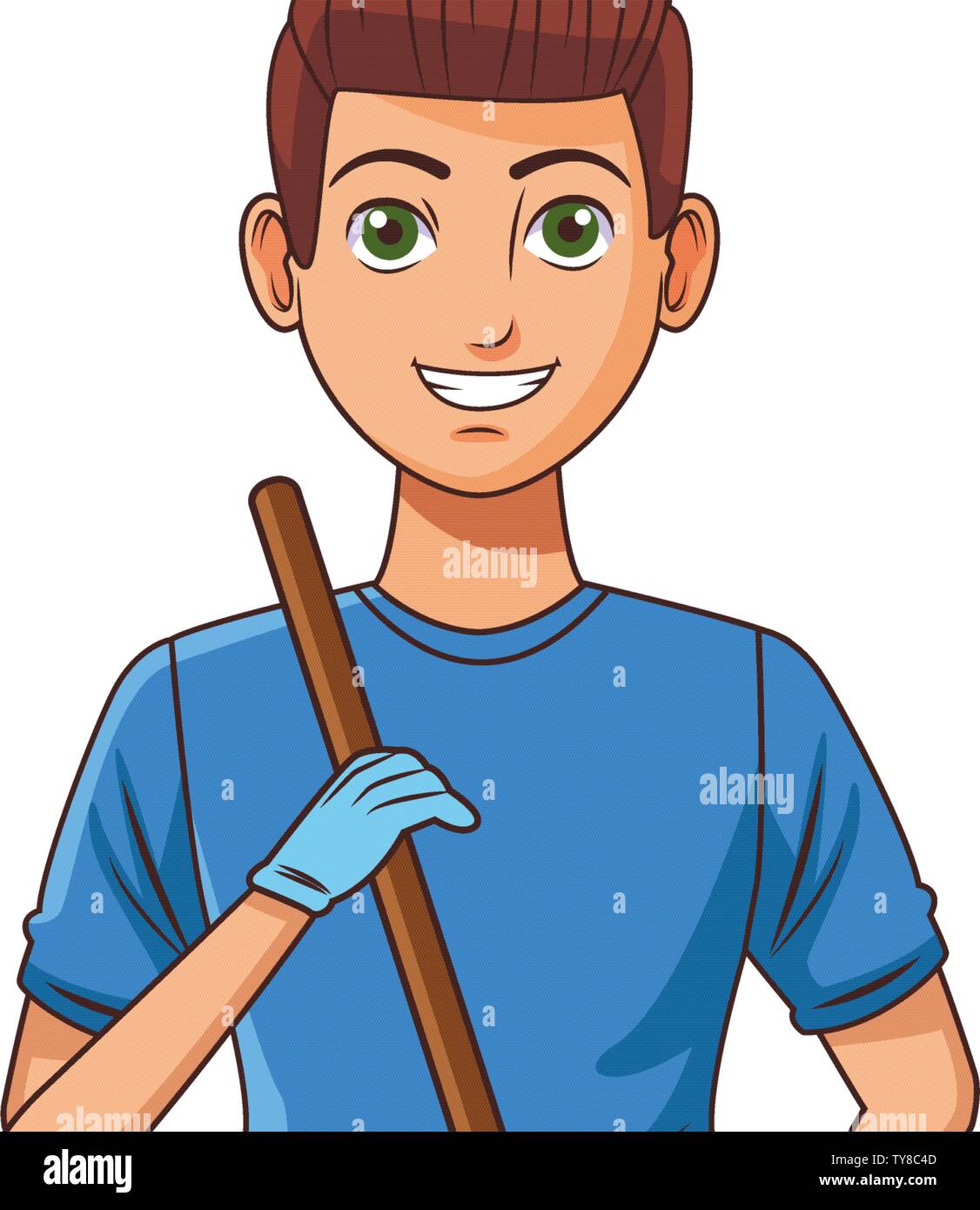 Joven personaje de dibujos animados de avatar foto de perfil Imagen Vector  de stock - Alamy