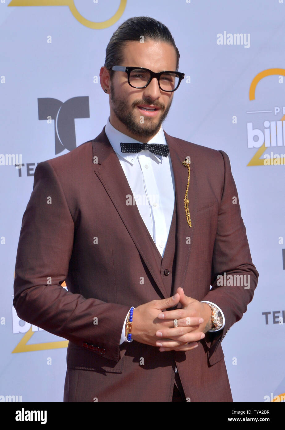 Cantante Maluma asiste a los Premios Billboard de la Música Latina 2018 en  el Mandalay Bay Events Center de Las Vegas, Nevada, el 26 de abril de 2018.  Foto por Jim Ruymen/UPI